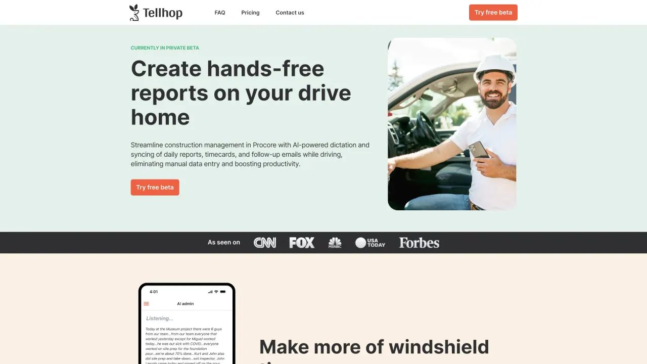 Tellhop screenshot