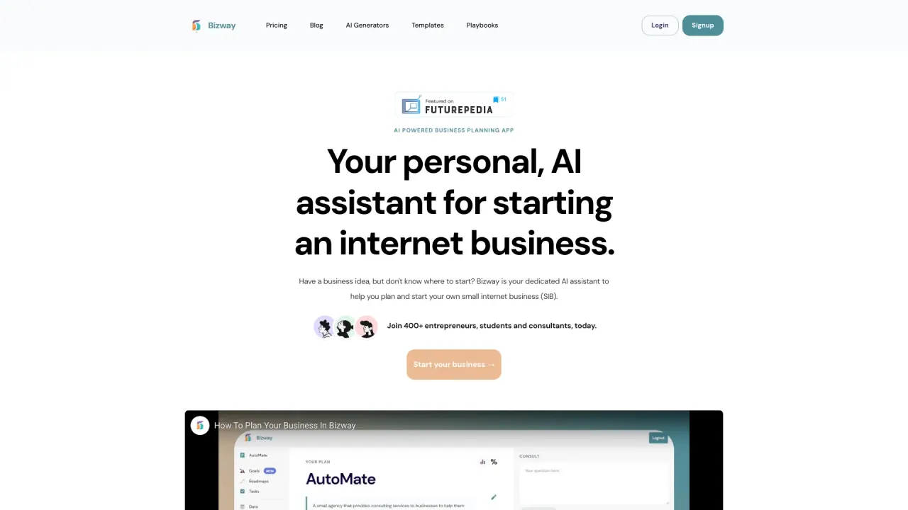 Bizway screenshot
