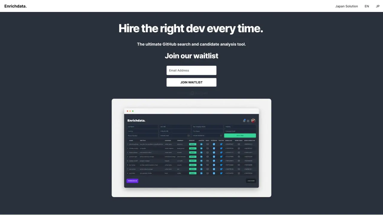 Enrichdata screenshot