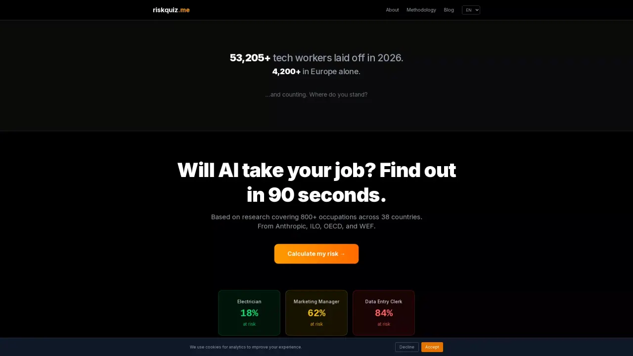 RiskQuiz screenshot