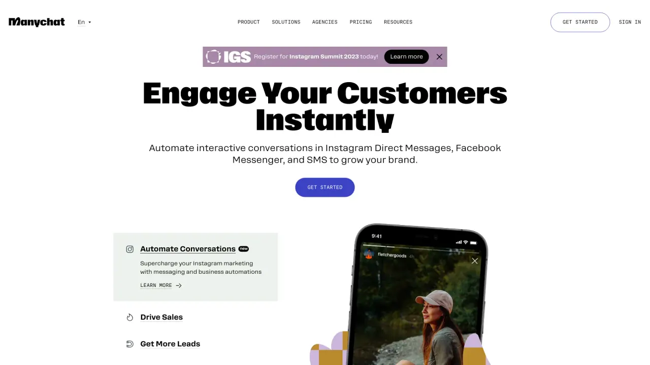 Manychat screenshot