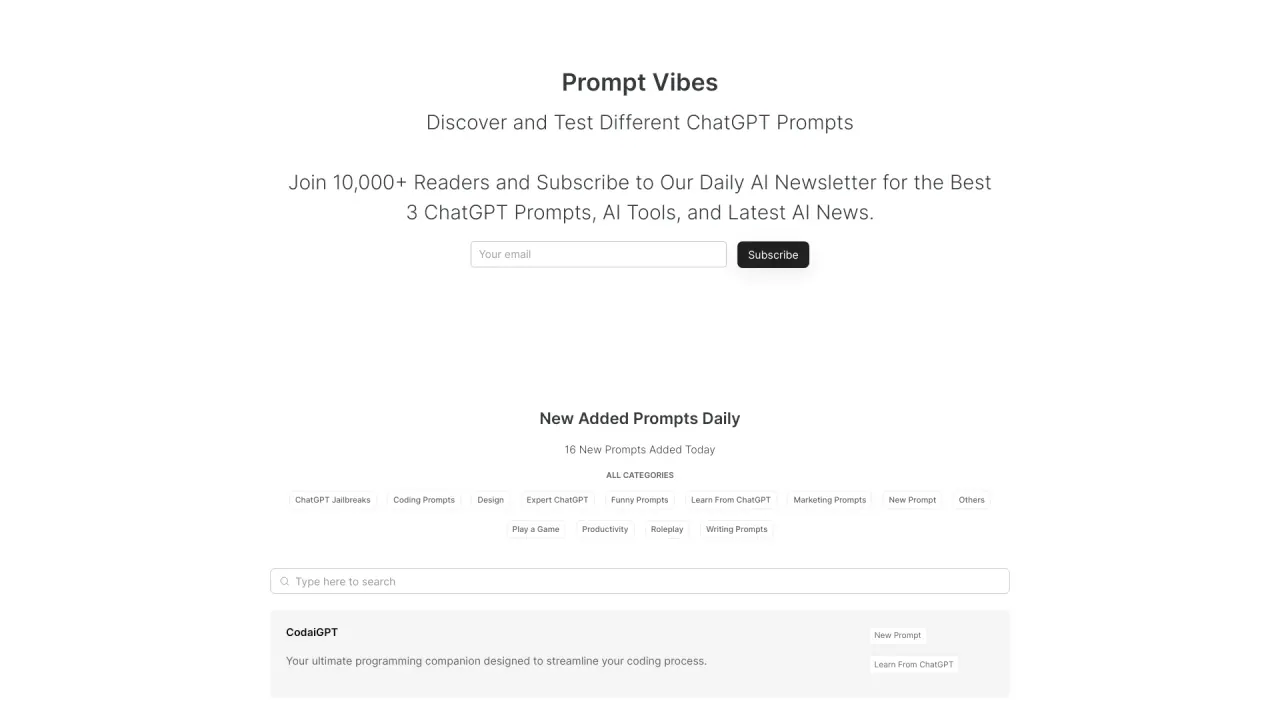 PromptVibes screenshot