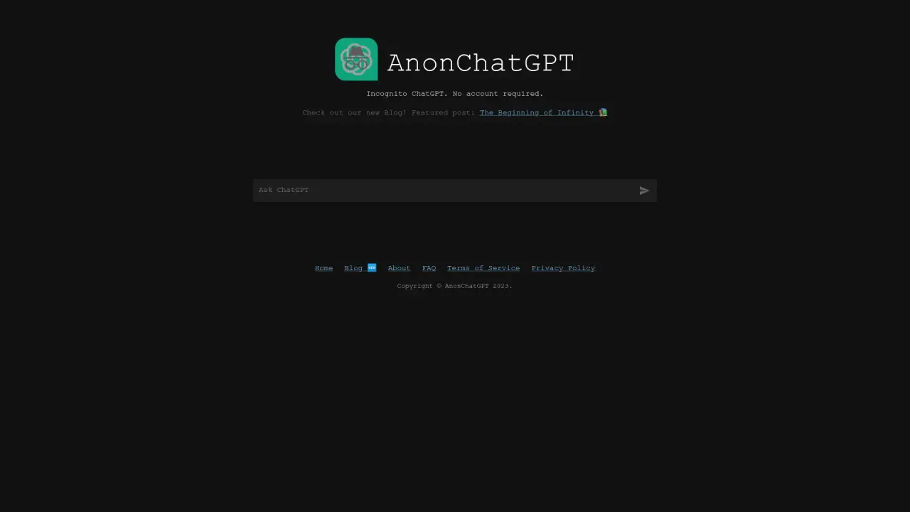 AnonChatGPT screenshot