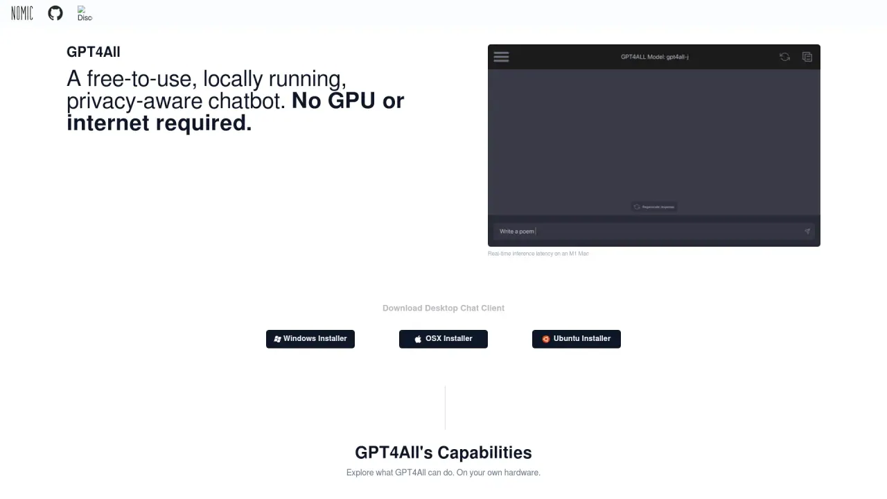 GPT4All screenshot