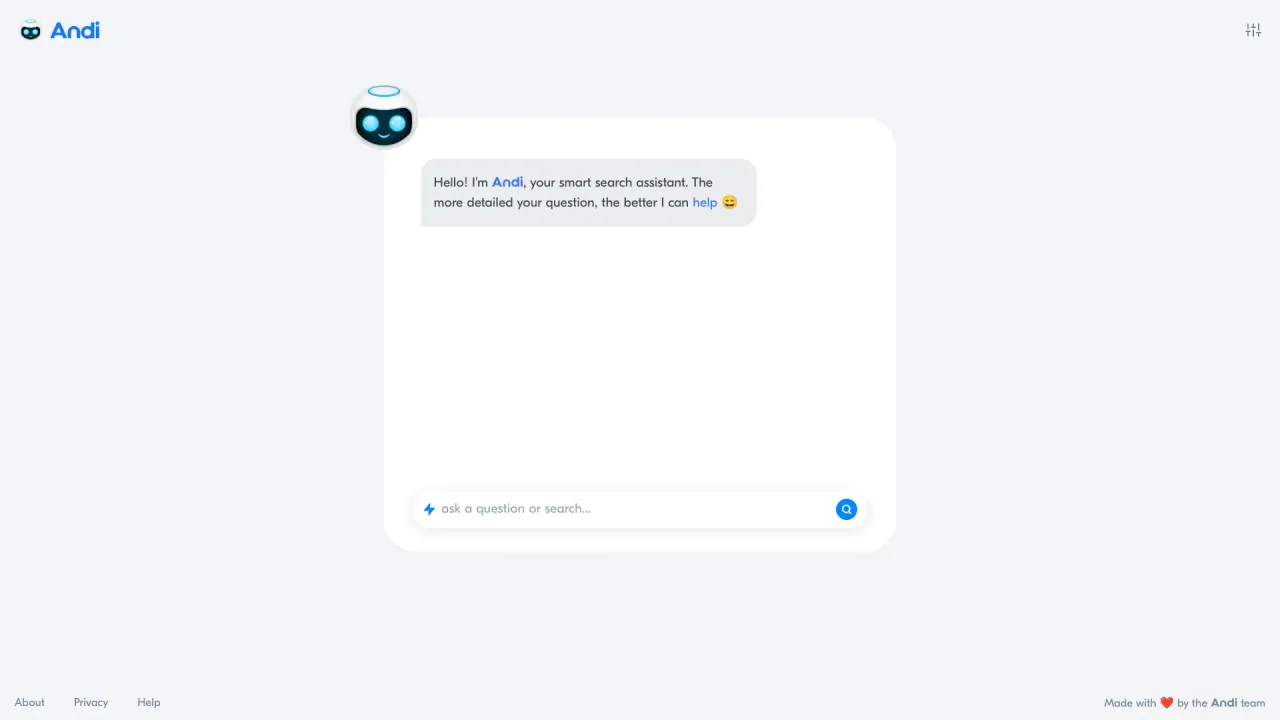 Andisearch screenshot