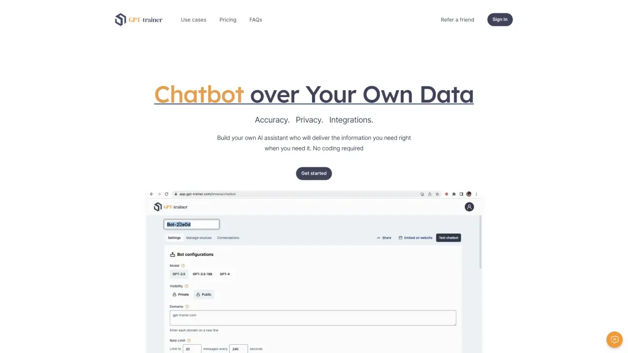 GPT-Trainer screenshot