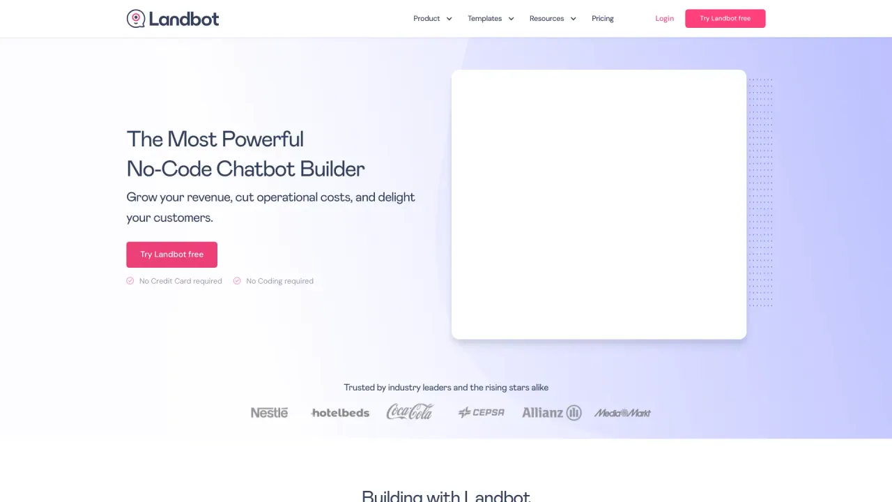 Landbot screenshot