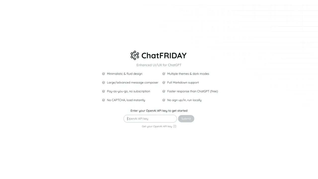 ChatFriday screenshot