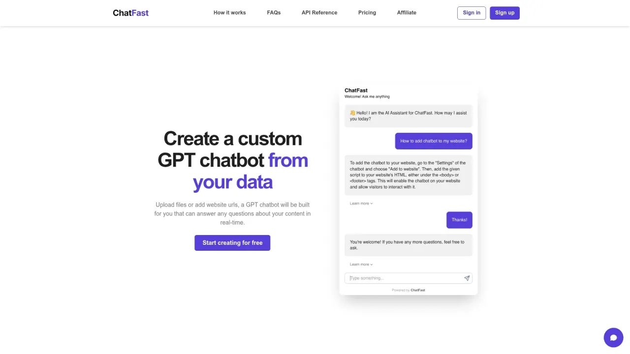 ChatFast screenshot