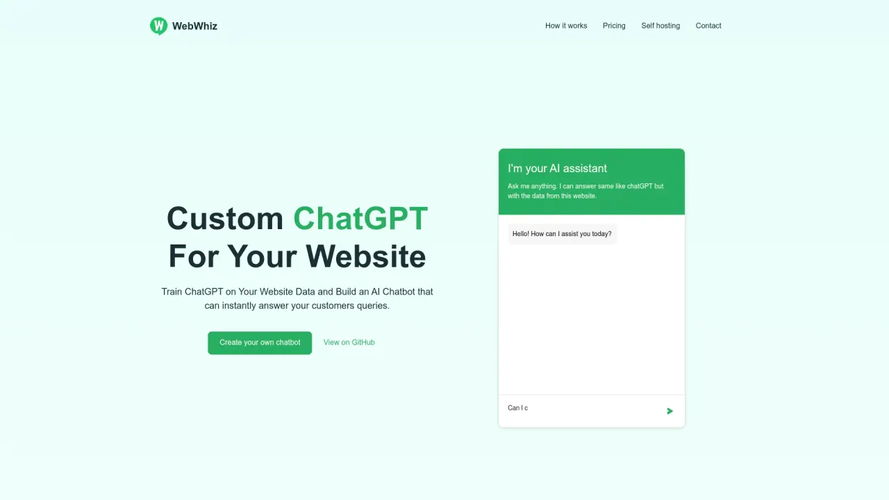 WebwhizAI screenshot
