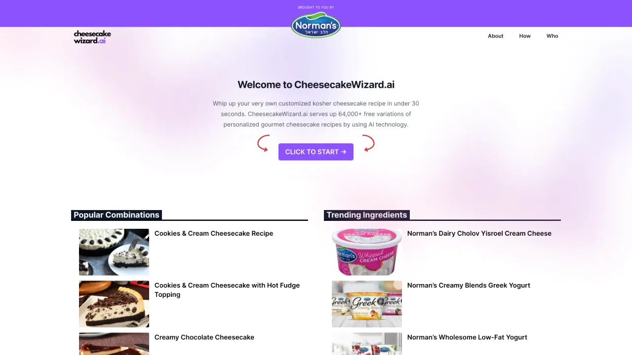 CheesecakewizardAI screenshot