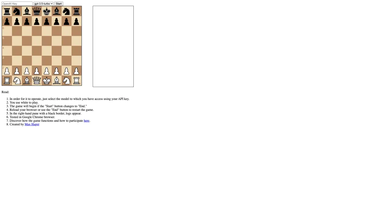 LLMChess screenshot