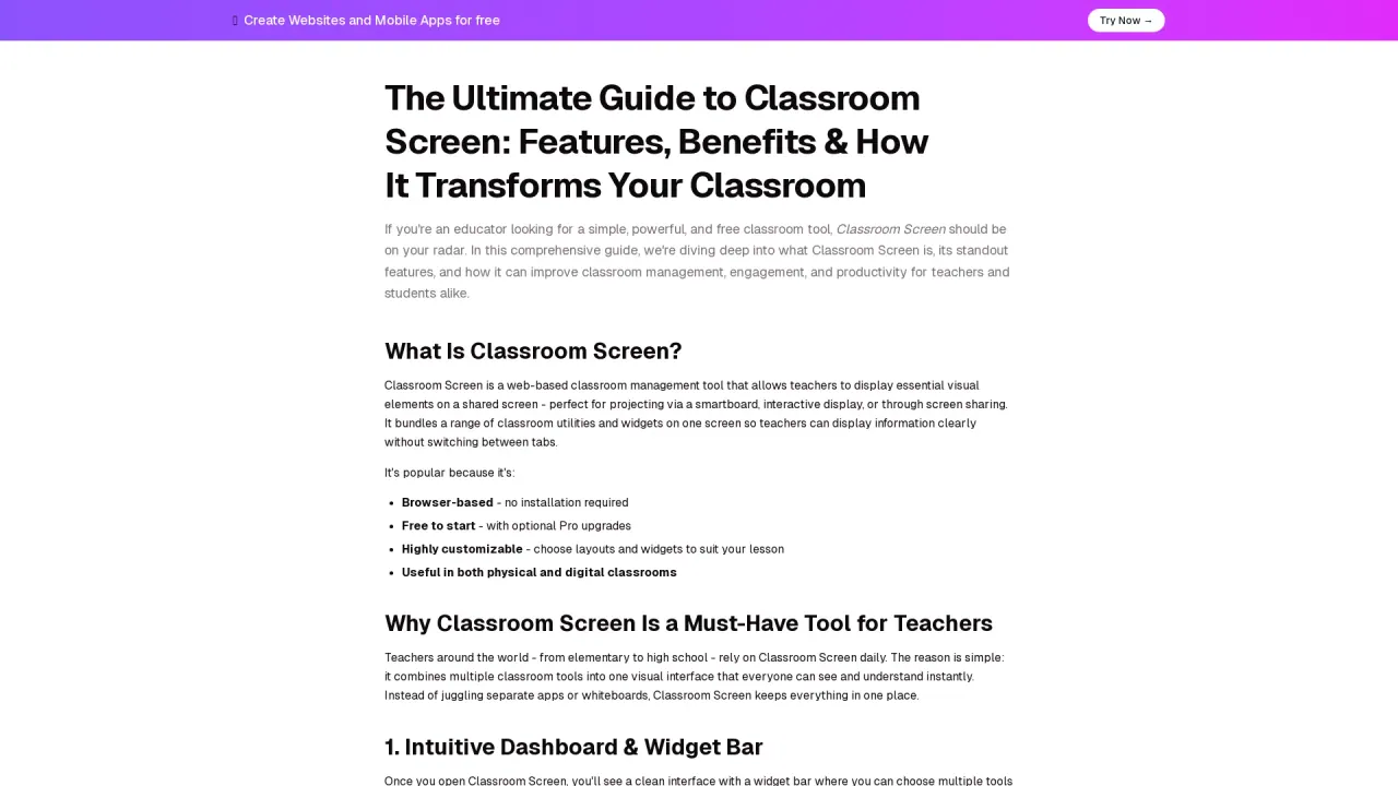 ClassroomScreens screenshot