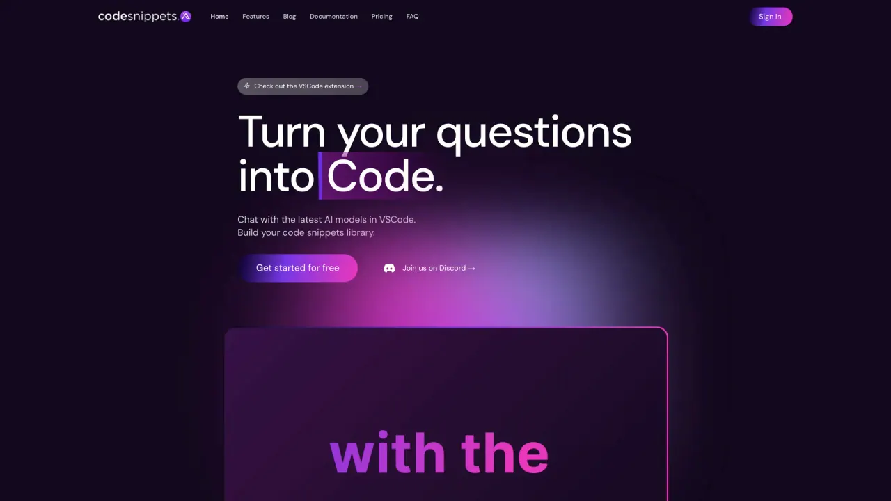 CodeSnippets screenshot