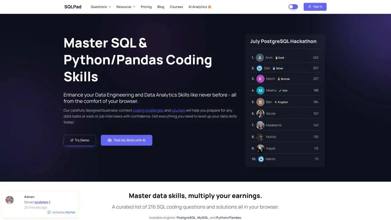 SQLPad screenshot