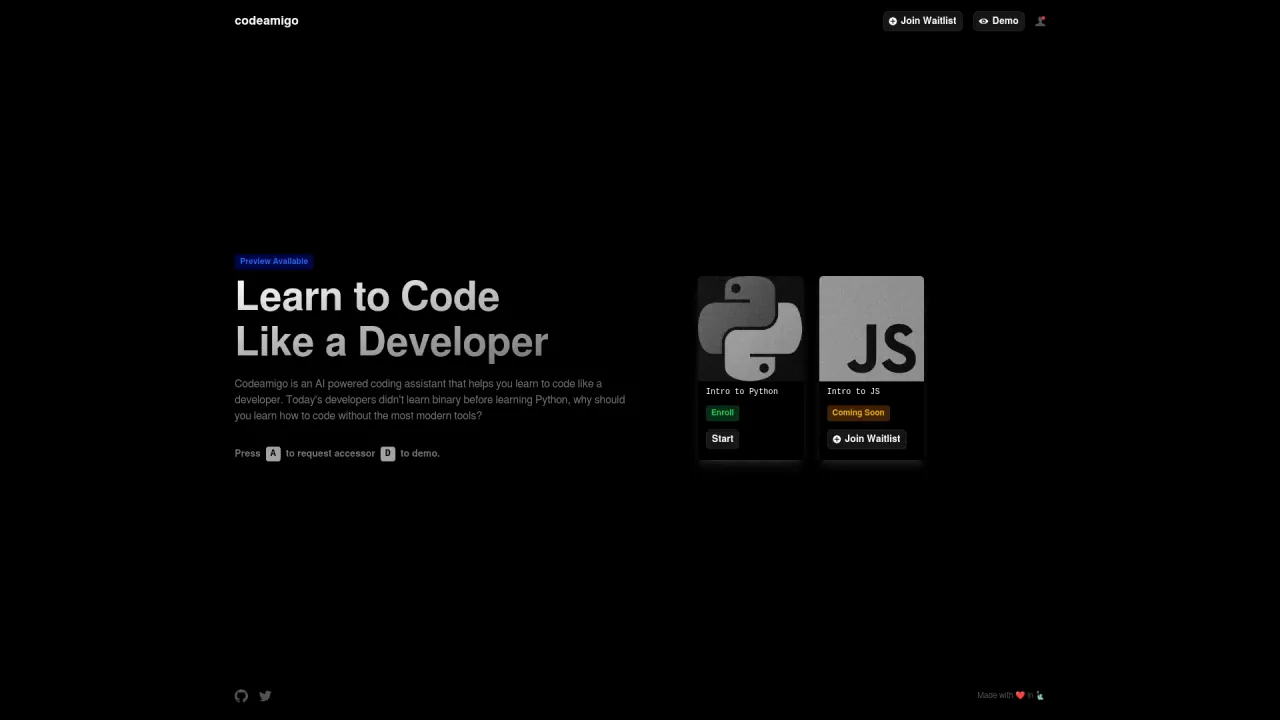 Codeamigo screenshot