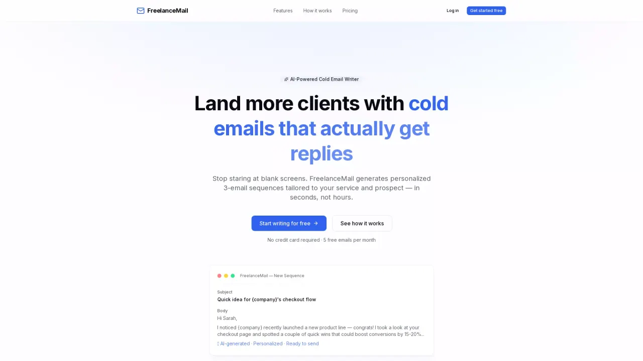 FreelanceMail screenshot