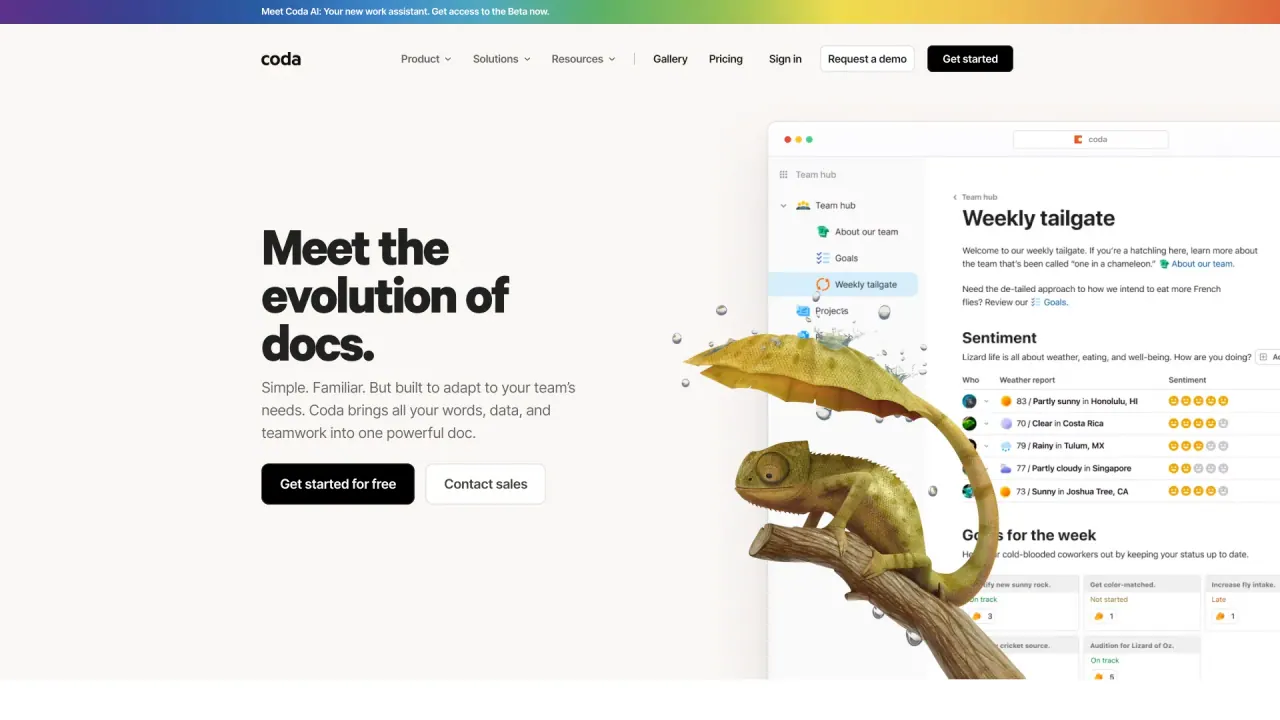 Coda screenshot