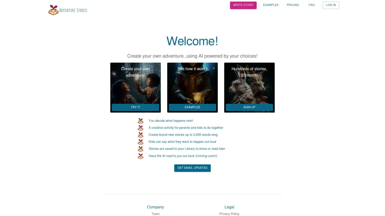 Adventure Stories screenshot