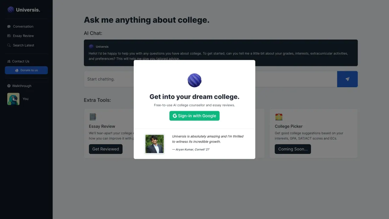UniversisApp screenshot