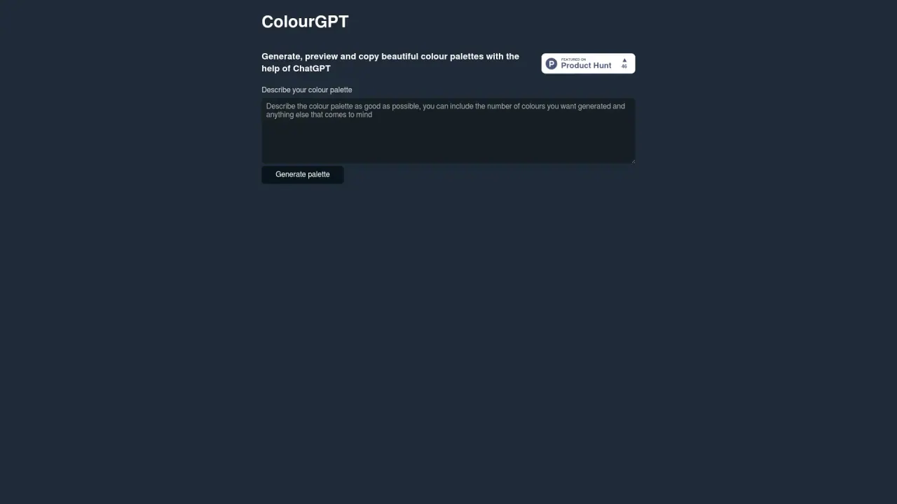 ColourGPT screenshot
