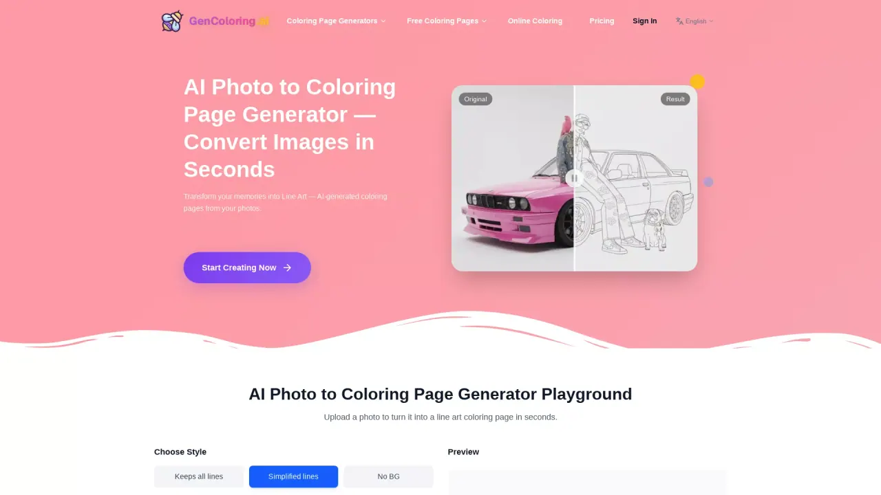 GenColoringAI screenshot