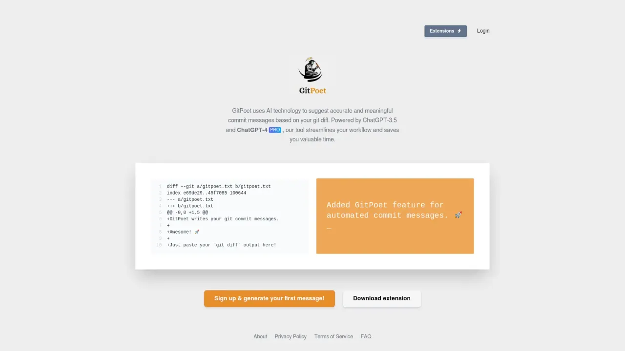 GitPoet screenshot
