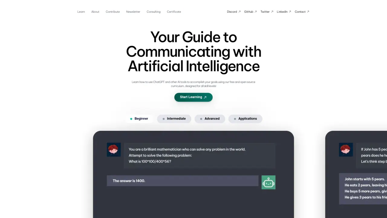 Learn Prompting screenshot