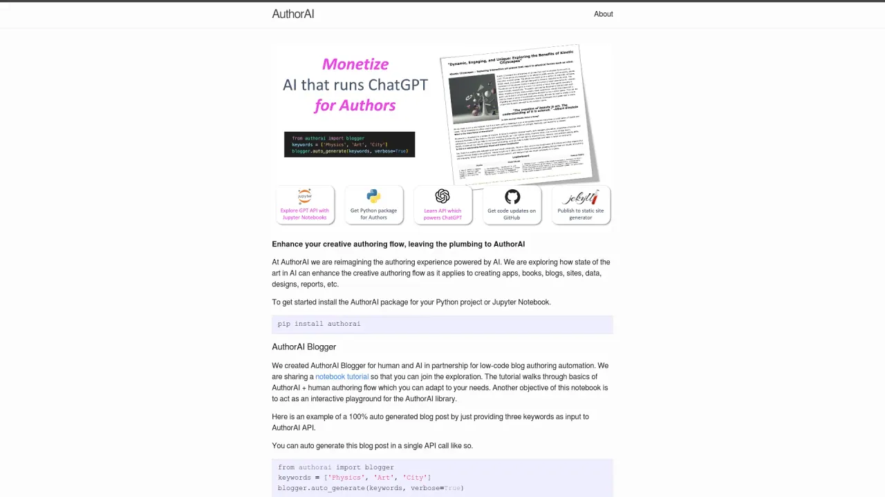 Authorai screenshot