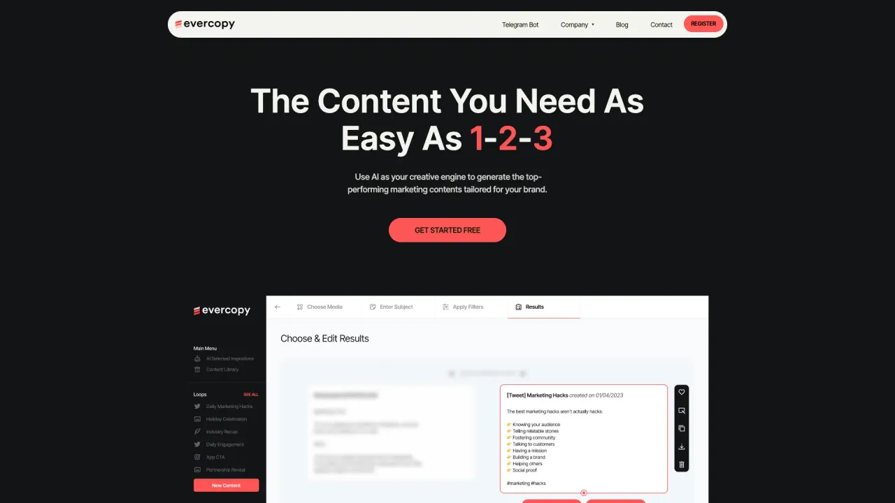 Evercopy screenshot