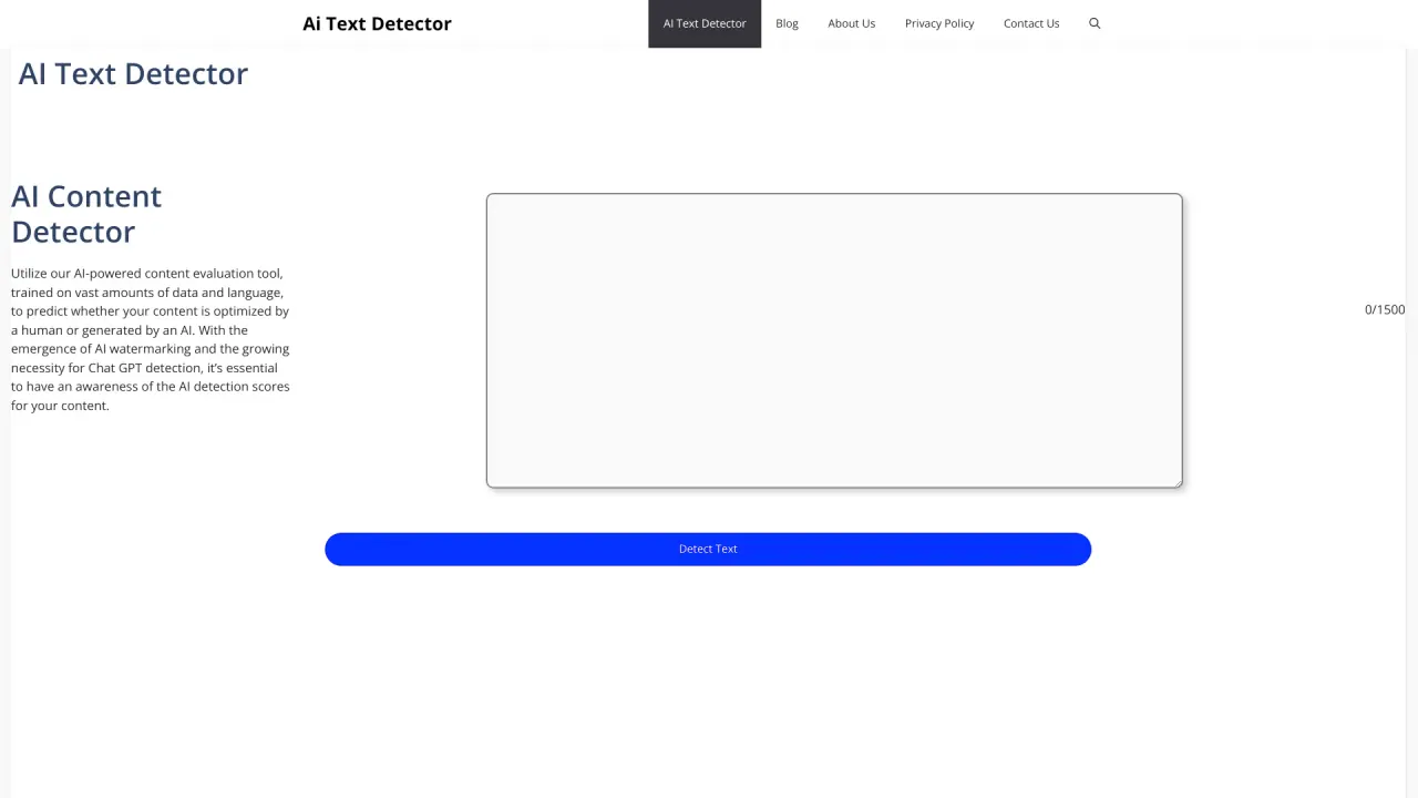 Aitextdetector screenshot