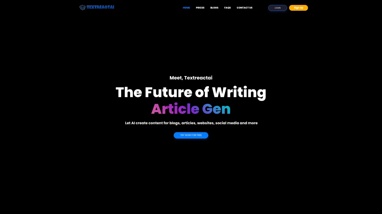 TextreactAI screenshot