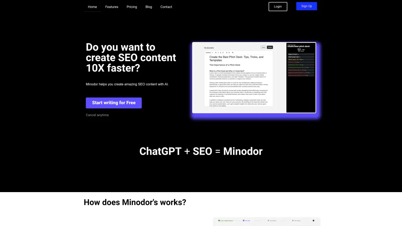 Minodor screenshot