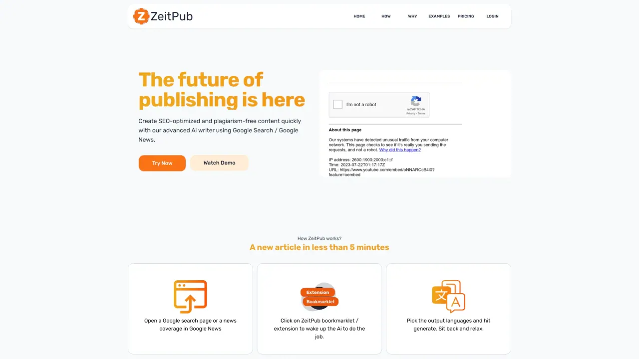 Zeitpub screenshot