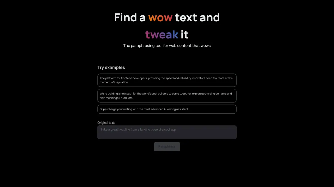 Paraphrase AI screenshot