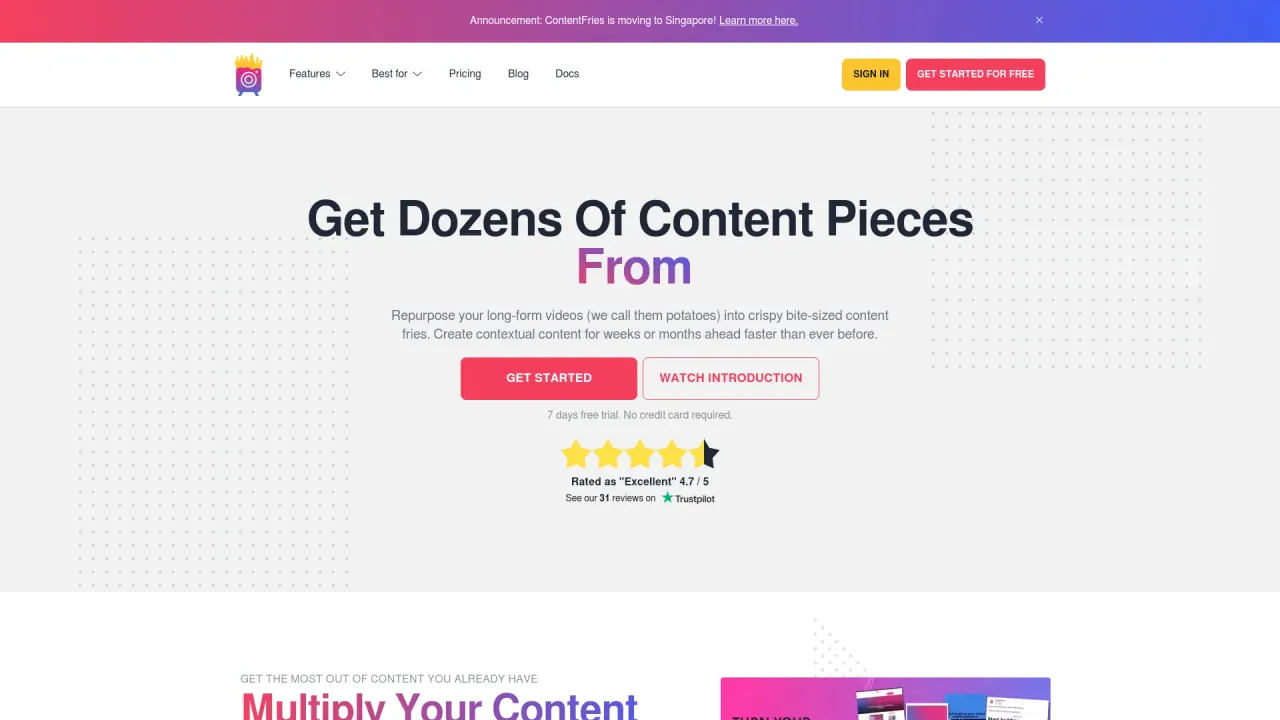 Contentfries screenshot