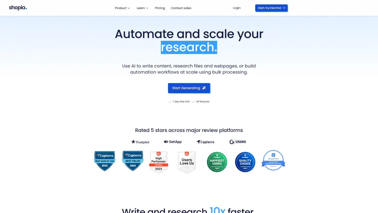 Shopia screenshot