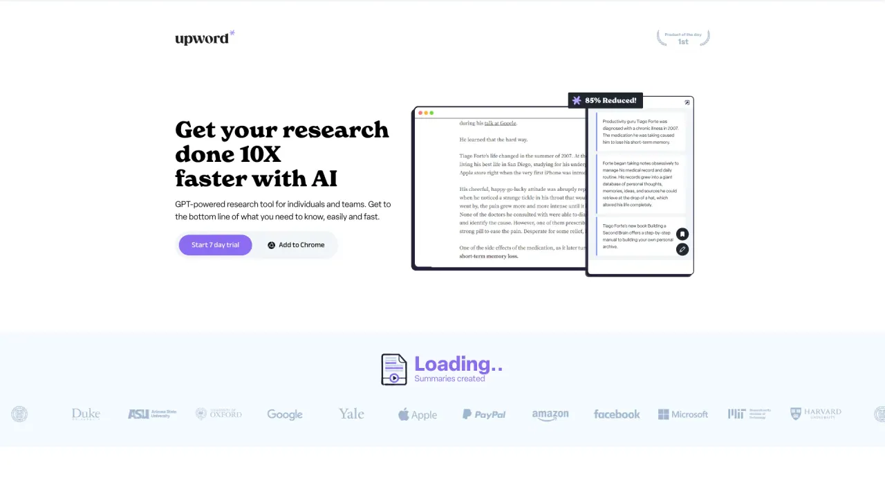 UpwordAI screenshot
