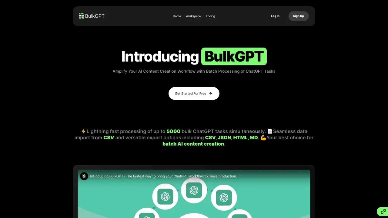 BulkGPT screenshot