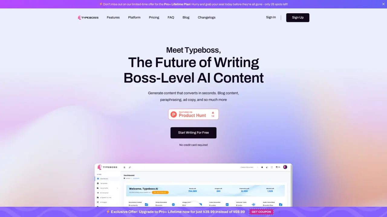 Typeboss screenshot