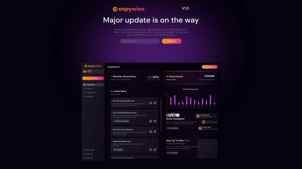 CopywiseAI screenshot