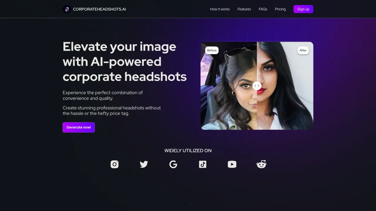 Corporate Headshots AI screenshot