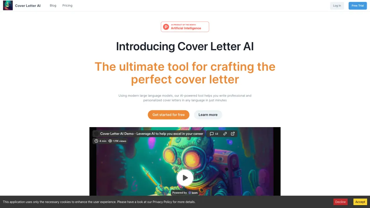 Cover Letter AI screenshot