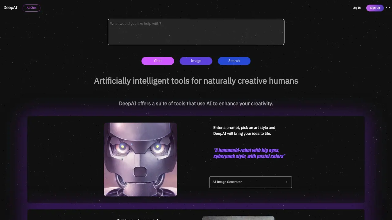 DeepAI screenshot
