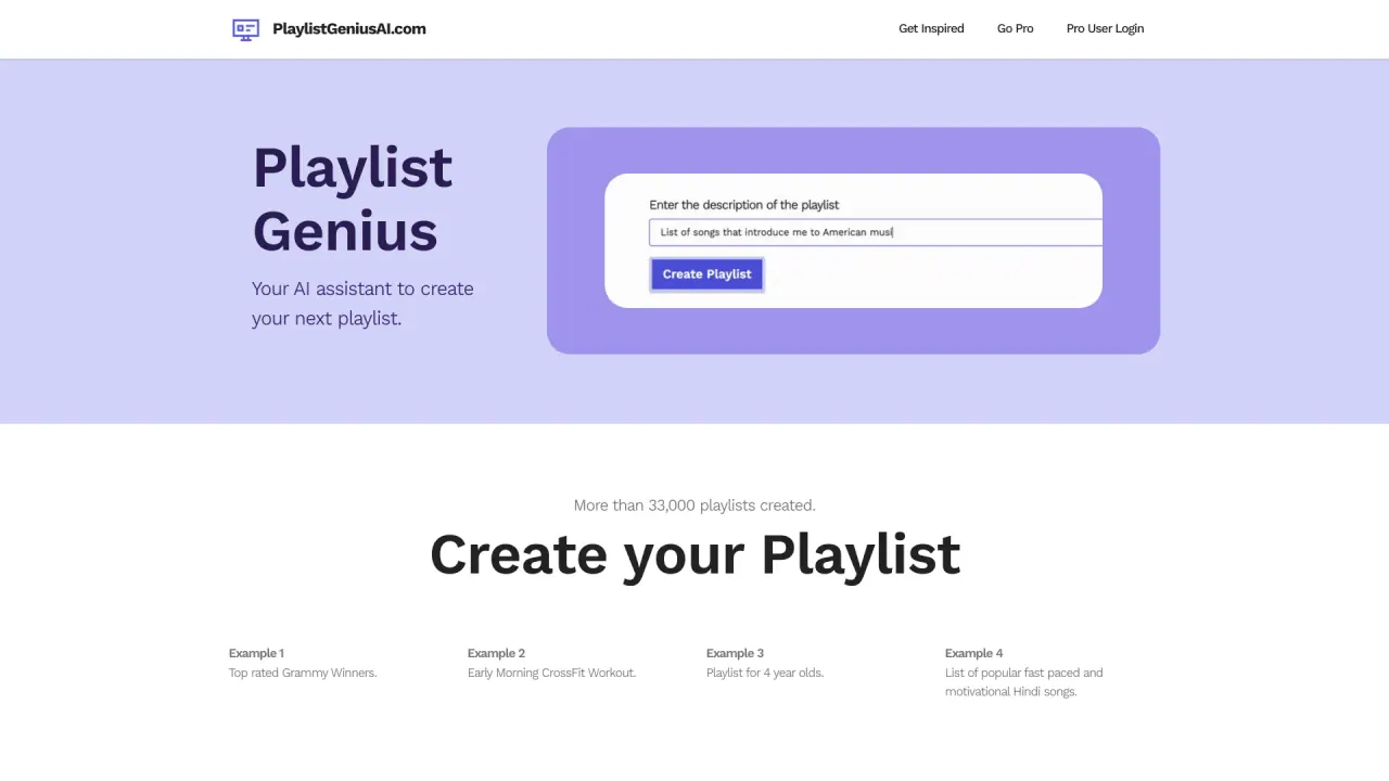 Playlistgeniusai screenshot