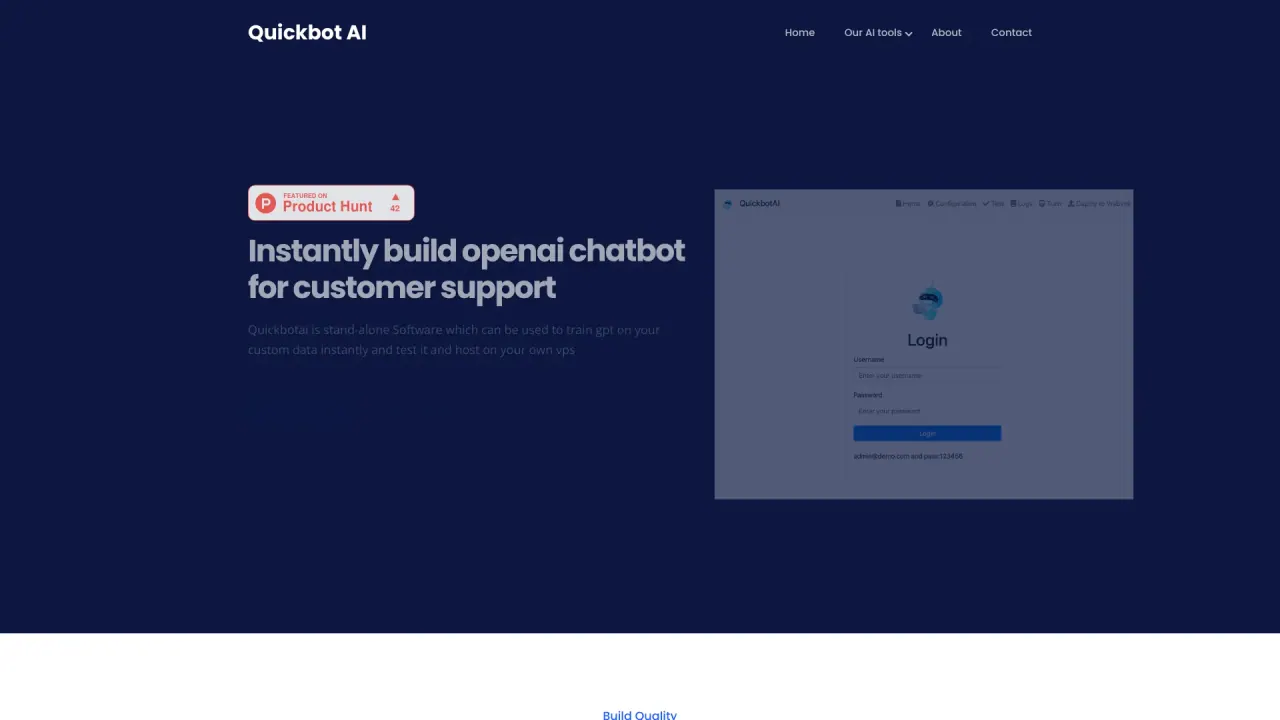 Quickbot AI screenshot