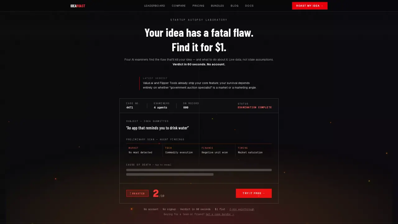 IdeaRoast screenshot