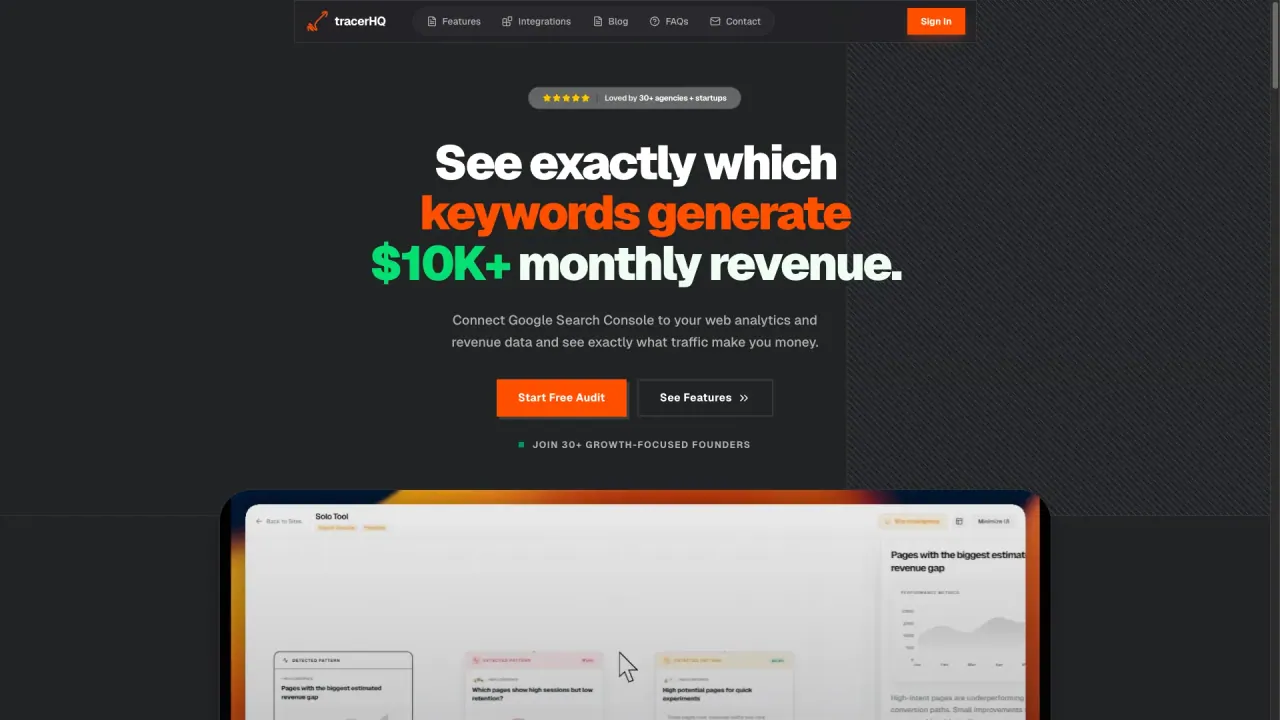 TracerHQ screenshot