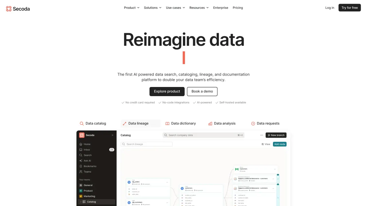 Secoda AI screenshot