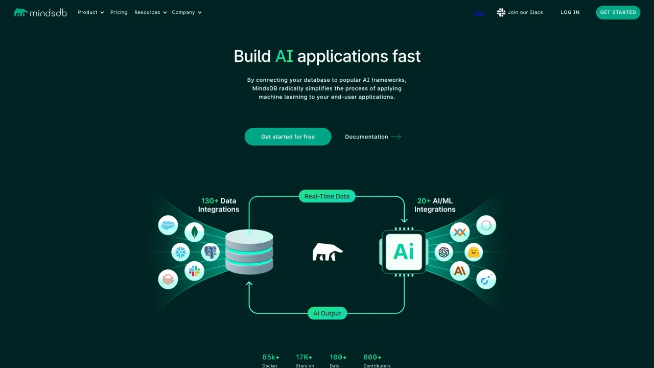 MindsDB screenshot